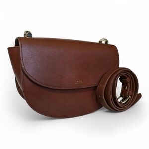 A.P.C. Genève Brown Minimalist Crossbody Bag